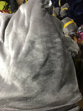 Microfiber Plush Coral Fleece Sherpa Blanket With Sleeves Super Soft Warm Outdoor Pocket Hoodie Adult Winter Hooded TV Blankets