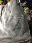 Microfiber Plush Coral Fleece Sherpa Blanket With Sleeves Super Soft Warm Outdoor Pocket Hoodie Adult Winter Hooded TV Blankets