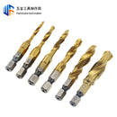 Cross-border hexagonal shank compound tap high-speed steel three-in-one machine tap drill bit tapping drill integrated spiral tap