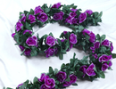 Simulation rose vine fake flower rattan air-conditioning pipes cover the living room ceiling decoration plastic vines winding plants
