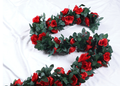 Simulation rose vine fake flower rattan air-conditioning pipes cover the living room ceiling decoration plastic vines winding plants