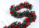 Simulation rose vine fake flower rattan air-conditioning pipes cover the living room ceiling decoration plastic vines winding plants