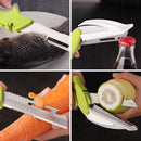 Stainless steel smart scissors six in one multifunctional kitchen fruit and vegetable scissors chicken bone scissors camping picnic cutting scissors