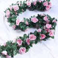 Simulation rose vine fake flower rattan air-conditioning pipes cover the living room ceiling decoration plastic vines winding plants