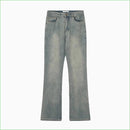 CTROOM American straight thin jeans men's thin section high street vibe Slim micro flare cleanfit tide