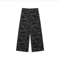 cuibuju niche worn and distressed retro washed straight jeans men's loose versatile wide-leg floor-length trousers