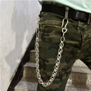 Hip-hop punk style trouser chain Pure handmade chain production with atmospheric white copper buckle fashion men and women waist accessories