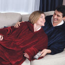 Microfiber Plush Coral Fleece Sherpa Blanket With Sleeves Super Soft Warm Outdoor Pocket Hoodie Adult Winter Hooded TV Blankets