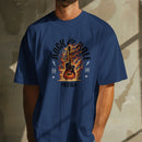 Camiseta Masculina Casual Polo Blu Rock In Roll Malha Algodão do P ao G1