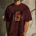 Camiseta Masculina Casual Polo Blu Rock In Roll Malha Algodão do P ao G1