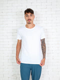 Camiseta esportiva masculina de secagem rápida gola redonda e respirável