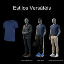 Camiseta esportiva masculina de secagem rápida gola redonda e respirável