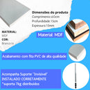2 Prateleiras De Parede 60x15 Madeira Mdf Branco C/suporte