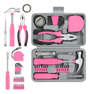 Kit Ferramentas Maleta Jogo Multifuncional 23 Peças Rosa