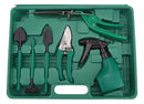Kit Para Jardinagem Tesoura Poda 10 Peças Com Maleta