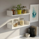 Kit 2 Prateleiras U Mdf 50x15 Quarto Fotos Livros Decoração