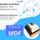 1 Prateleira Mdf Branco Tx 110x30 Multiuso Com Suporte