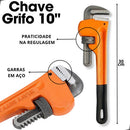 Kit Chave Manutenção Chave Inglesa + Alicate Pressão + Grifo