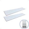 2 Prateleiras 100x20 Mdf Branco Suporte Invisivel