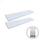 2 Prateleiras 100x20 Mdf Branco Suporte Invisivel