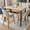 4 Pés De Mesa 90cm Preto Escritório Bancada Suporte Cozinha