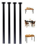 4 Pés De Mesa 90cm Preto Escritório Bancada Suporte Cozinha