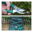 Kit Para Jardinagem Tesoura Poda 10 Peças Com Maleta