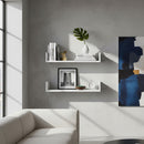 Kit 2 Prateleiras U Mdf 50x15 Quarto Fotos Livros Decoração