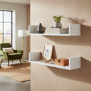 Kit 2 Prateleiras U Mdf 50x15 Quarto Fotos Livros Decoração