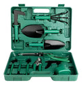 Kit Para Jardinagem Tesoura Poda 10 Peças Com Maleta