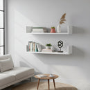 Kit 2 Prateleiras U Mdf 50x15 Quarto Fotos Livros Decoração