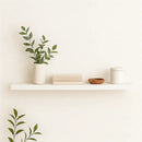 2 Prateleira 40x20 Madeira Mdf Branco Com Suporte Invisível