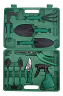 Kit Para Jardinagem Tesoura Poda 10 Peças Com Maleta