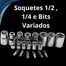 Kit Ferramentas 24 Peças Chave L Soquete De Boca Com Estojo