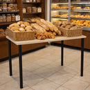 4 Pés De Mesa 90cm Preto Escritório Bancada Suporte Cozinha