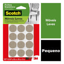 Kit Com 24 Feltro Moveis Leves Redondo Marrom Pequeno