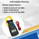 Kit Multímetro Digital Alicate Amperímetro E Caneta Detector