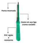 Kit Ferramenta Eletricista Chave Isolada 1000v Imã - D3