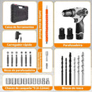 Kit Parafusadeira Furadeira 2 Em 1 12v C/maleta E 2 Baterias