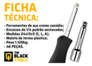 Combo Jogo Kit Ferramentas Profissional Crv 1/4 46 Peças