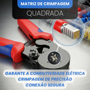 Alicate Crimpar Ilhós Kit 1200 Terminais Elétrico 0,25-10mm