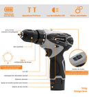 Kit Parafusadeira Furadeira 2 Em 1 12v C/maleta E 2 Baterias