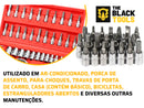 Combo Jogo Kit Ferramentas Profissional Crv 1/4 46 Peças