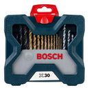 Kit de pontas e brocas em titânio Bosch X-Line com 30 peças