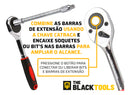 Combo Jogo Kit Ferramentas Profissional Crv 1/4 46 Peças