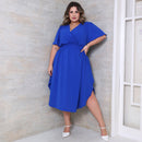 Vestido Transpassado Elastex Moda Plus Size Midi Evangélico