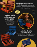 Kit Aneis Oring Milímetro Polegada Excelente Vedação 810 Pcs Azul E Vermelho Bradex