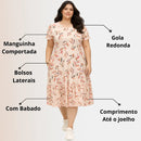Vestido Midi Evangélico Plus Size Casual Básico Senhoras 52