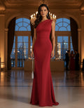 Vestido Social Longo Um Ombro Só Festa Elegante Tendência