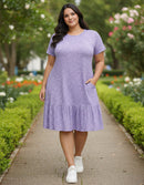 Vestido Midi Evangélico Plus Size Casual Básico Senhoras 52